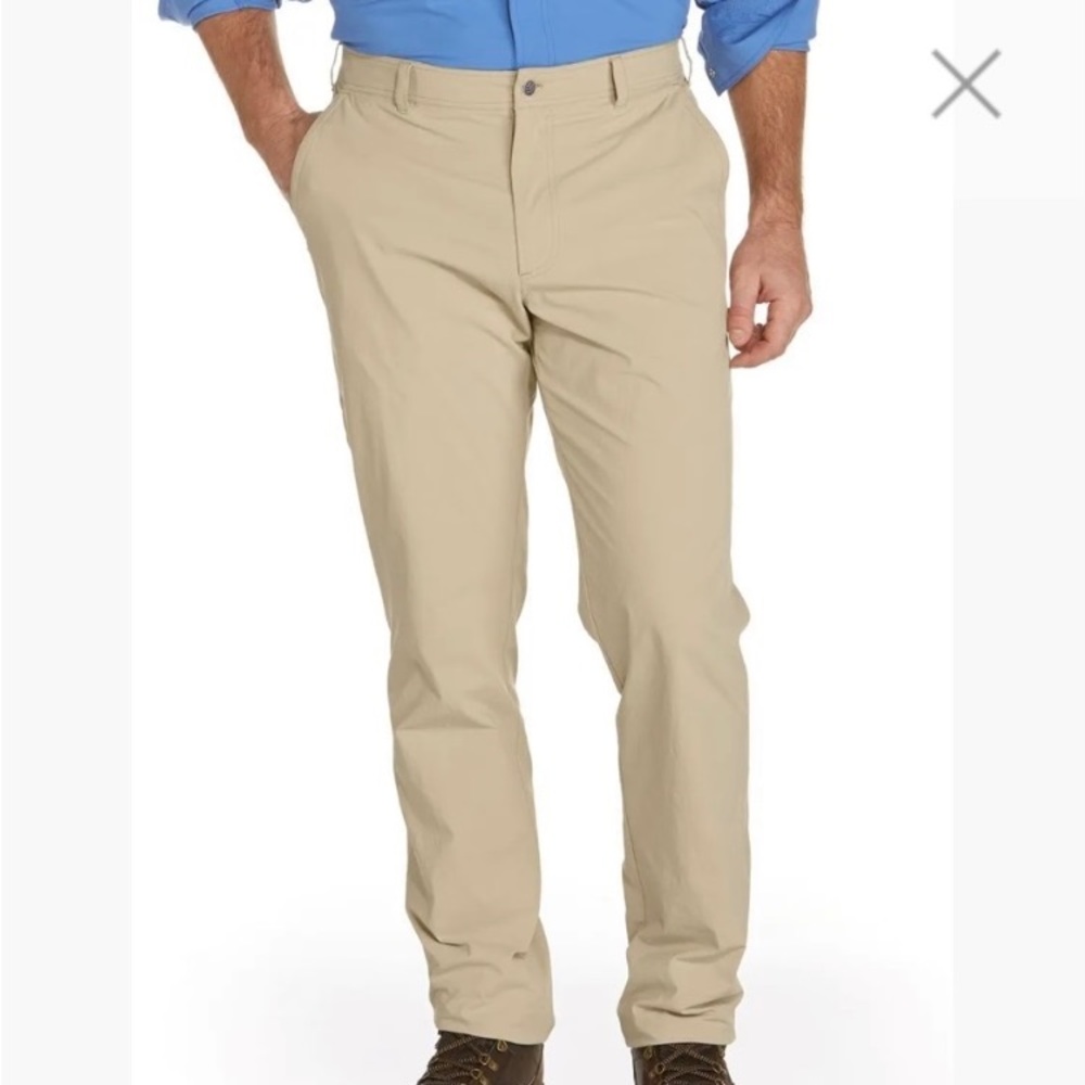 Coolibar UPF 50+ Men's
Marco Summer Casual Pant. 32”x30” Khaki color